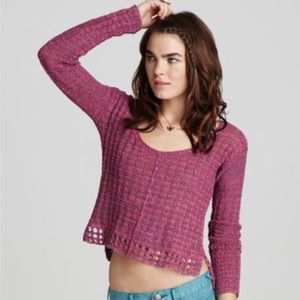 Free People | Cropped Crocheted Sweater